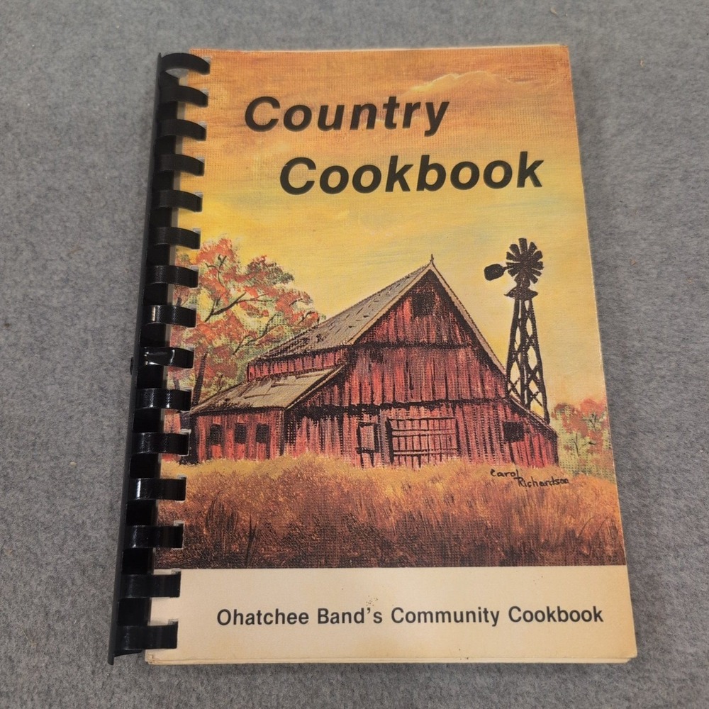 Country Cookbook Ohatchee Band Community Cookbook Alabama History VG